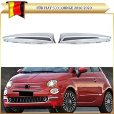 Zierleiste Stoßstange Vorne Rahmen Blende Frame Für Fiat 500 LOUNGE 16-20 Chrom