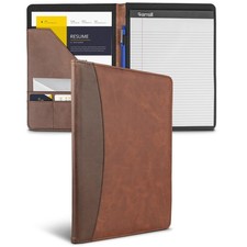 Samsill Padfolio Portfolio Folder, Letter Size, Brown/Dark Brown, Faux Leather,