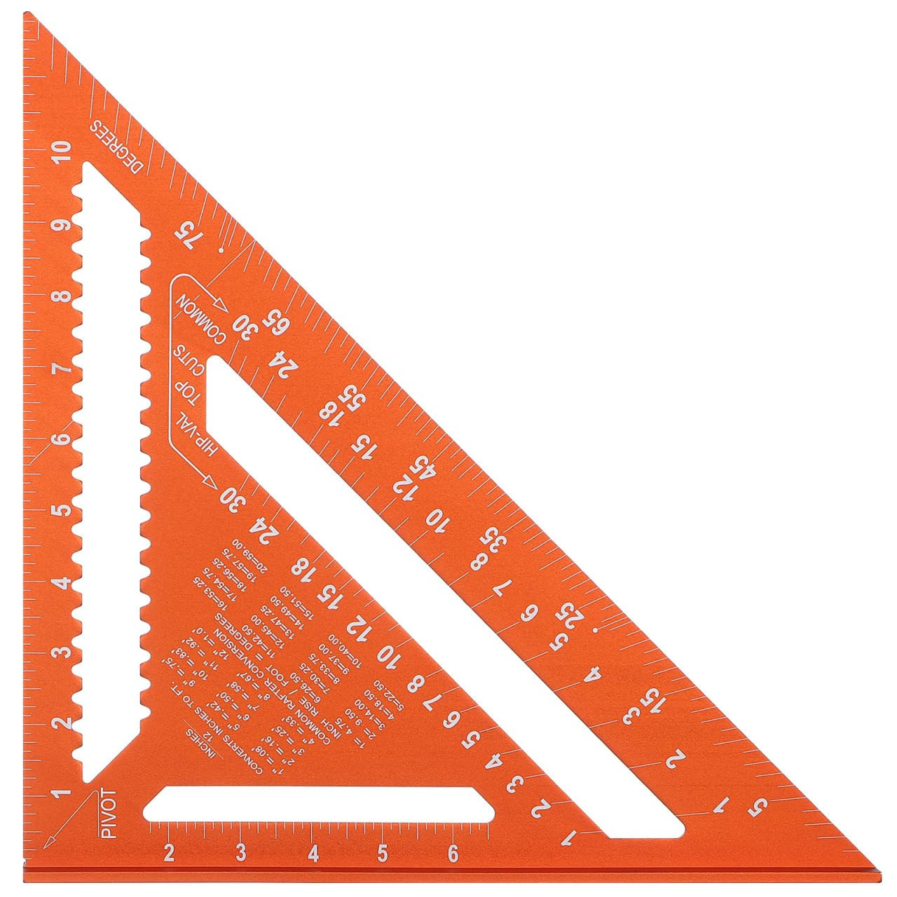 Carpenter Square 12-Inch Rafter Square Measuring Layout Tool Imperial Protractor