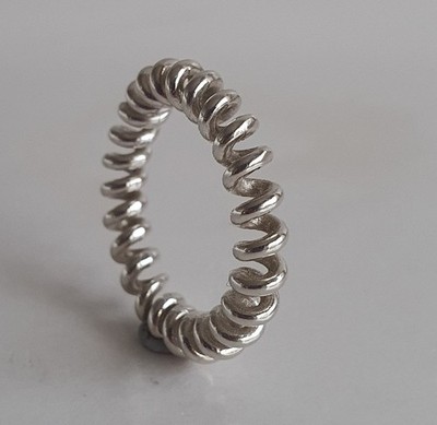 NEW Sterling Silver  Ring 925 Stackable Spiral