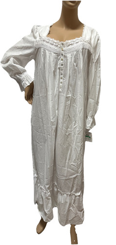 Eileen west nightgown Large Cotton Lawn Ballet Nightgown Long Sleeves - Picture 8 of 8