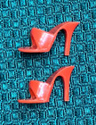Vintage Barbie Pair of Red High Heel Mule Open Toe Shoes - Japan — photo 3