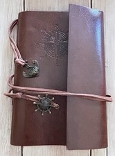 Faux Leather Journal With Nautical Theme