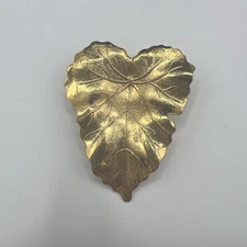 Vintage Leaf Scarf Ring Golden Leaf Scarf Slide Jewelry Nature