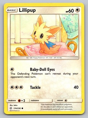 Lillipup 174/236 Common Cosmic Eclipse Pokemon Lightly Played