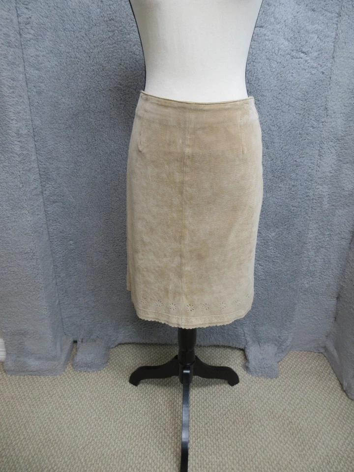 Falda Live a Little Mujer 10 Gamuza Corte Láser Dobladillo Floral Boho Chic Festival Foto 3 de 4