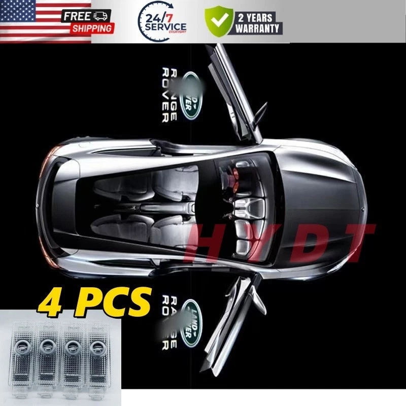 Luces de sombra fantasma cortesía bienvenida puerta led HD 4 piezas para Range Rover 2003-2022 Foto 2 de 3