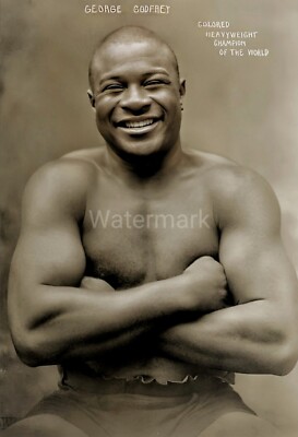Vintage 1920's Black and White Reprint Photo Handsome African American Boxer
