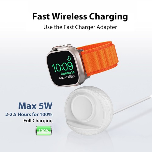 Magnetic Wireless Charger Watch Charging Dock For Apple Watch 9/8/7/6/5/4/3/2/SE - Picture 8 of 16