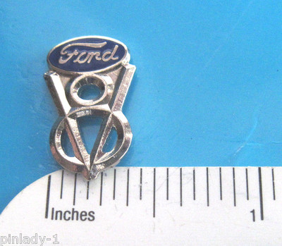 V-8  V8  V 8 logo - hat pin , hatpin , lapel pin , tie tac GIFT BOXED ga