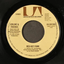 JERLINE & FRIENDS: red hot funk / a country party UA 7" Single 45 RPM