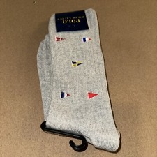Polo Ralph Lauren Men  s Flag Dress Socks Cotton Blend 1 Pair 6-12.5 10-13