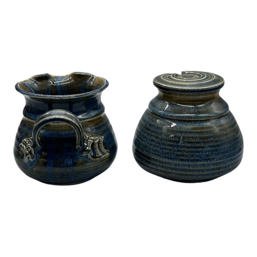 1981 Janet Duchesneau New Hampshire Vintage Studio Pottery Sugar & Creamer Vtg - Picture 2 of 10