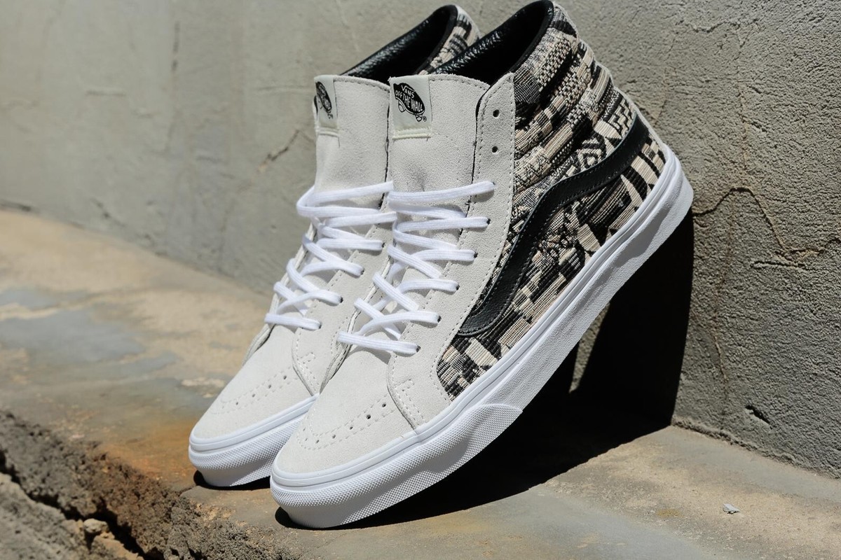 VANS SK8 Hi Slim Italian Weave Classic Skate Shoes Size Men,