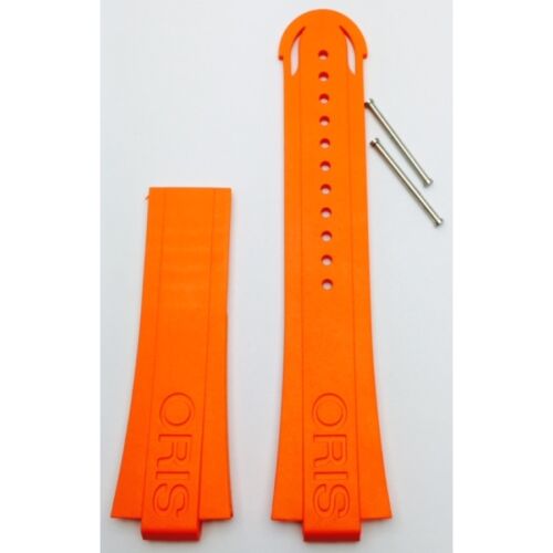 Original ORIS 733 7653 Aquis Tiefenmesser ORANGE GUMMIBAND Band Armband 42632 - Bild 3 von 9