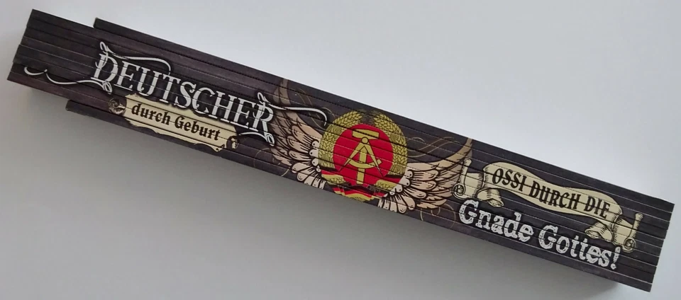Zollstock Meterstab Gliederstab 2m Deutsche durch Geburt Ossi Gnade Gottes DDR