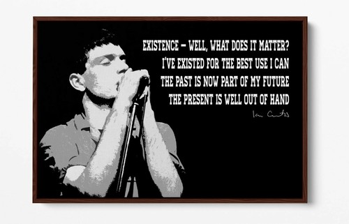 CITA IAN CURTIS - EFECTO FLOTANTE LONA ARTE DE PARED IMPRESIÓN - BLANCO Y NEGRO - Imagen 6 de 12