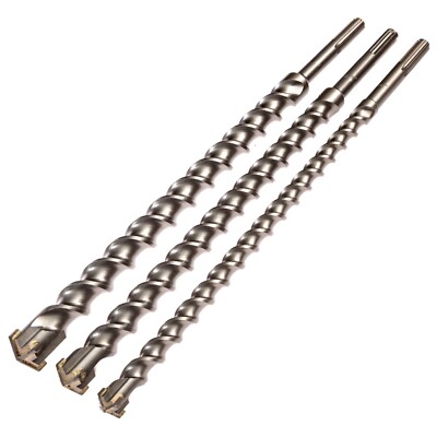 CARBIDE TIPPED BIT 3 Piece Masonry Drill Bit Set, SDS Max