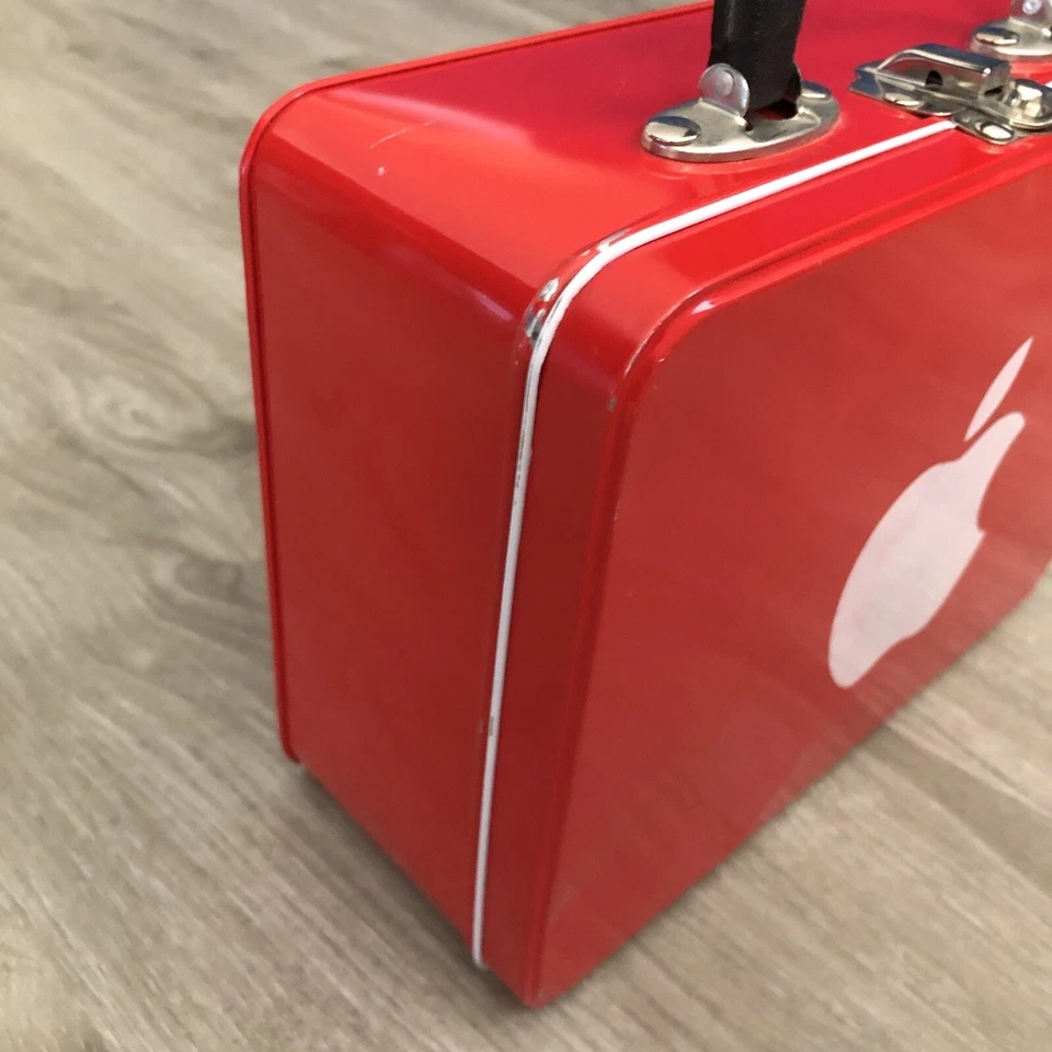 Vintage Apple Computer Lunchbox Red Tin Employee Promotional Giveaway 90s Rare - Image 4 of 4