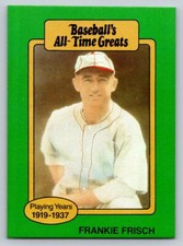 1987 Hygrade All-Time Greats #NNO Frankie Frisch St. Louis Cardinals