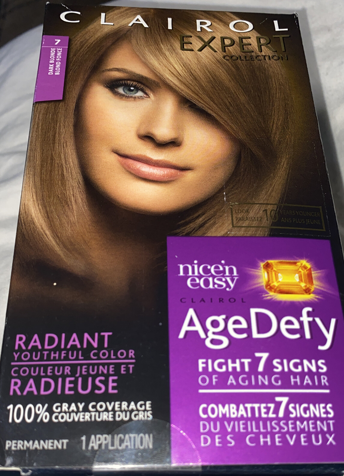 Clairol EXPERT Age Defy Permanent Hair Color Dye 7 Dark Blonde