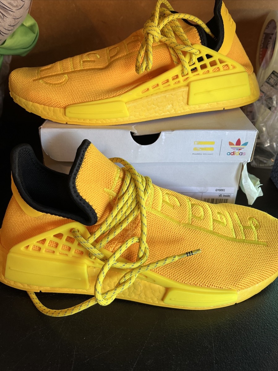 Adidas Originals Men\'s Pharrell Human Race Yellow Sneakers Size 10 us GY0091 New Size 10 - Adidas Pharrell x NMD Human Race - Yellow  main image 2