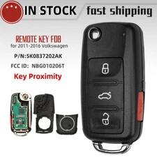 For Volkswagen 4 Button Remote Flip Smart Key Proximity NBG010206T 5K0837202AK