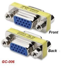 VGA, SVGA HD15 Female/Female Gender changer, GC-006