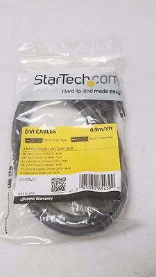 StarTech.com DVIMM3 3-Feet DVI-D Single Link Male to Male DVI-D Monitor Cable