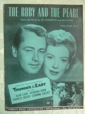 THUNDER IN THE EAST 1952 The Ruby and The Pearl Livingston Evans /Alan Ladd/Kerr