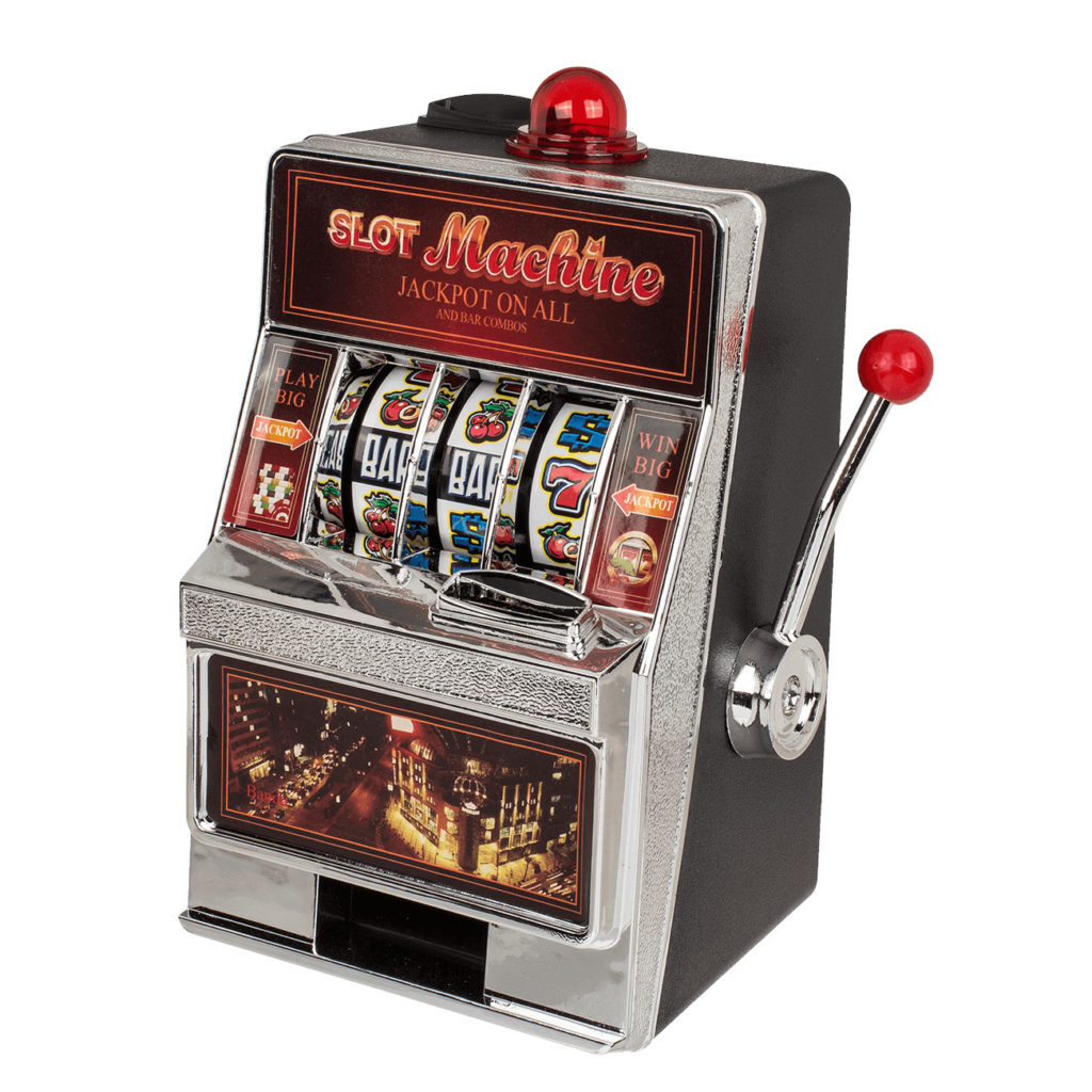 Spardose Spielautomat Casino Einarmiger Bandit Echten Funktionen 19cm