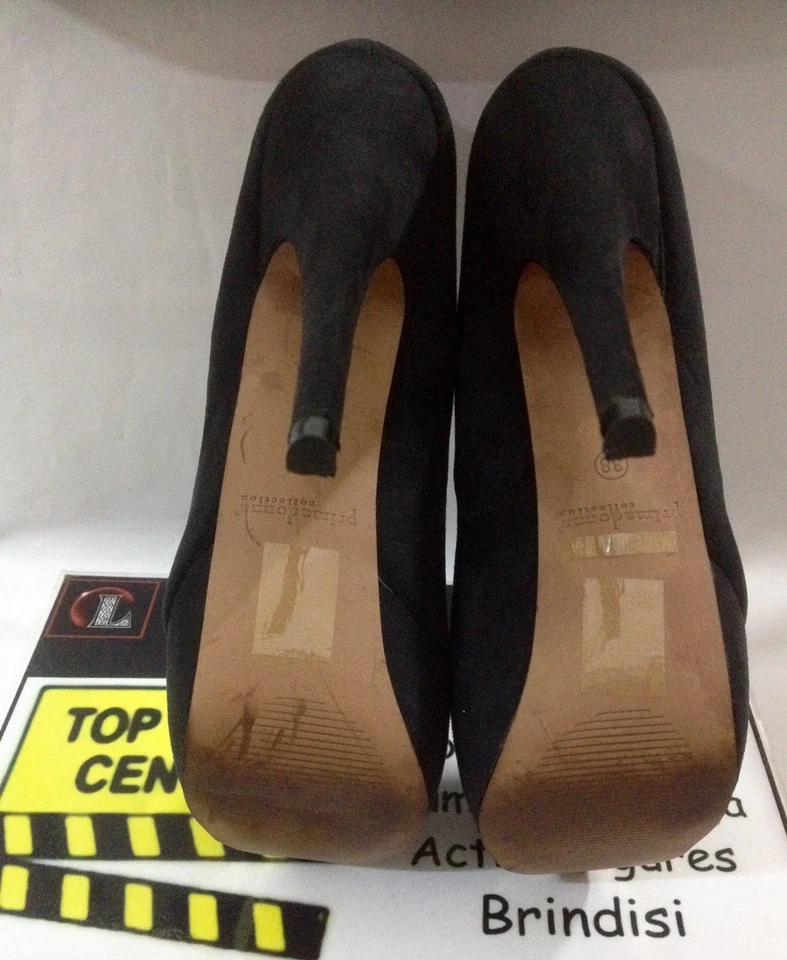 Primadonna Scarpe da Donna n°38 Vera Pelle Punta in Metallo col Tacco Nere usate - Immagine 2 di 4