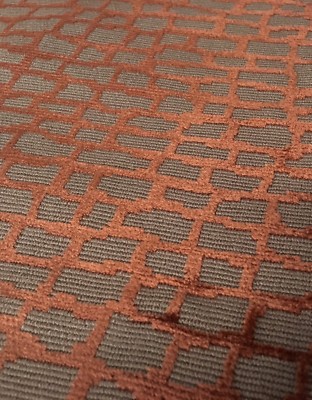 Zimmer & Rohde Epingle Crackle Velvet Upholstery Fabric- Raku / Spice 0.50 yd