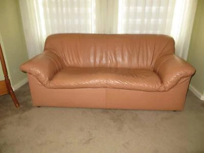 Two 2 5 Seater Genuine Pink Leather Sofas Sofas Gumtree