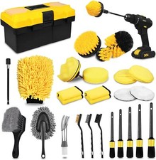 TTRCB 27Pcs Car Detailing Kit, Car Detailing Brush Set, Auto Detailing Drill Bru