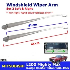 Windshield Wiper Arm Pair Fits Mitsubishi L200 Mighty Max 1986-96 RHD Only