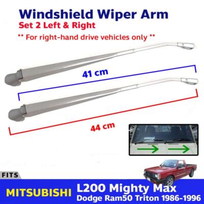 Windshield Wiper Arm Pair Fits Mitsubishi L200 Mighty Max 1986-96 RHD Only