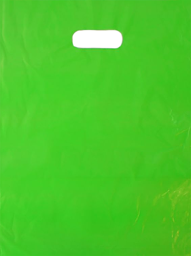 9" x 12" Colored PLASTIC MERCHANDISE Bags Retail Store Bags w/Die Cut