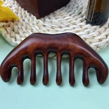 Sandalwood Head Neck Back Massage Comb Meridians Gua Sha Hair Scalp Therapy