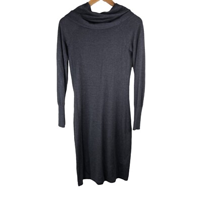 ribbed knitted midi dress Womens Cashmere Ribbed Knit Midi Dress Long Sleeve Square Neck Dress main image 0