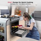CAMPLUX 21" Gas Range Oven & 3 Burners Cooktop Compact Kitchen Camper Stove Top — photo 10