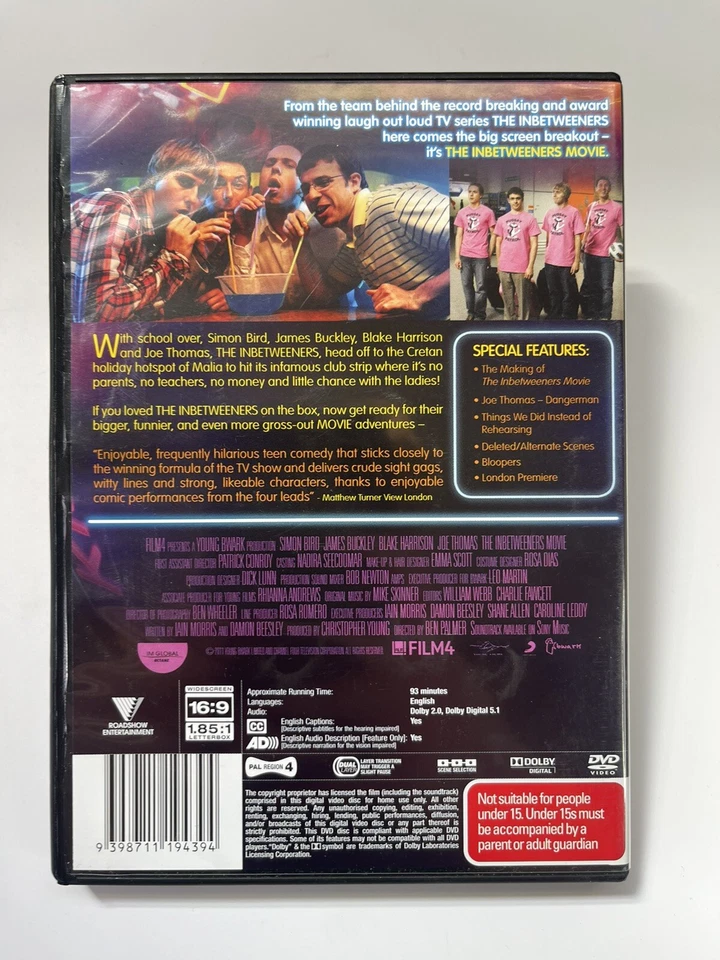 Película en DVD The Inbetweeners 2011 película de acción en vivo 2 horas de contenido adicional Foto 3 de 4