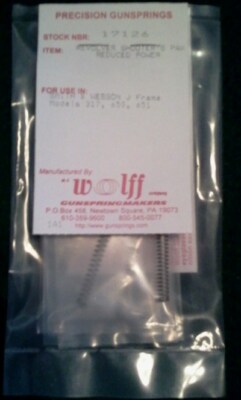 17126 WOLFF FITS S&W J FRAME 317,650,651 REDUCED POWER SHOOTER'S PAK - NEW