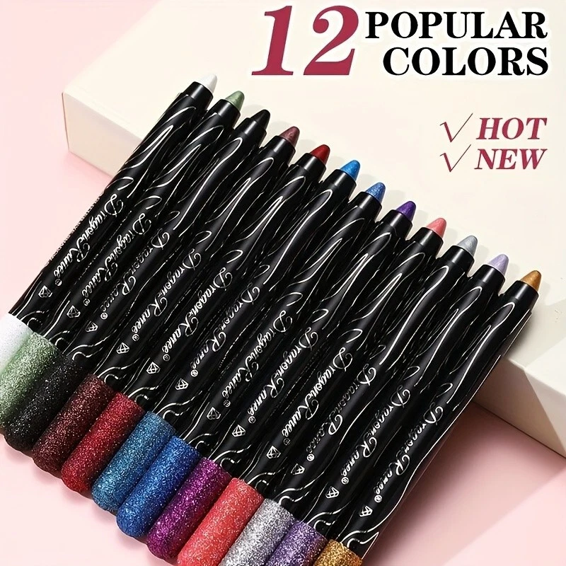 12 color eye shadow suit, matte waterproof durable high gloss eye shadow stick - Image 3 of 4
