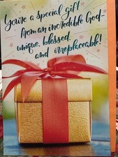 Unique Blessed Gift from God Happy Birthday Hallmark Greeting Card KY244
