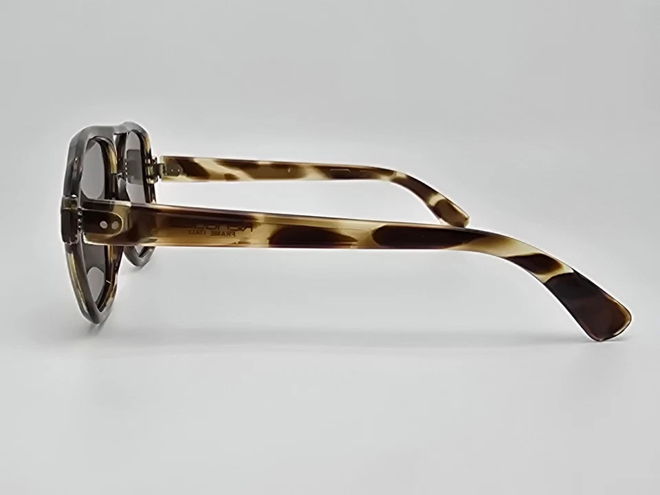 Gafas de sol Renauld marco tortuga polarizadas lentes grises aviador con estuche Italia 57 mm Foto 4 de 4