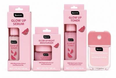 B pure watermelon glow up skincare and hand sanitizer bundle