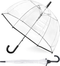 Clear Bubble Umbrellas for Rain Large Windproof Dome Umbrella for Weddings,Prom,
