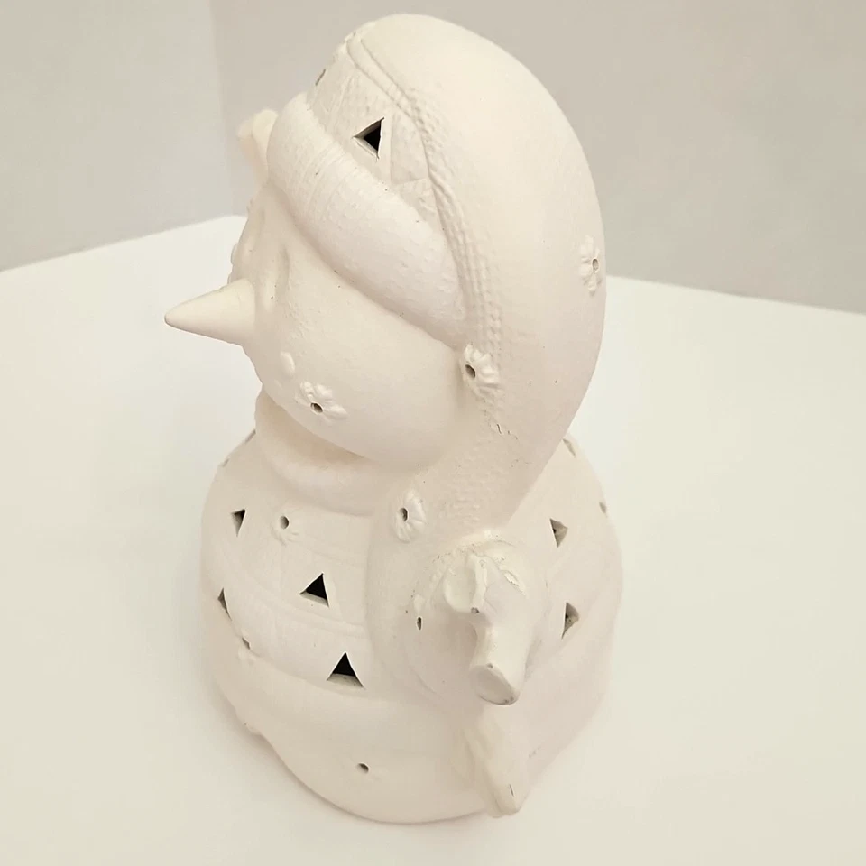 Ceramic Bisque Ready to Paint Light Up Snowman Kit w/ Replaceable Bulbs & Cord - Image 3 of 4