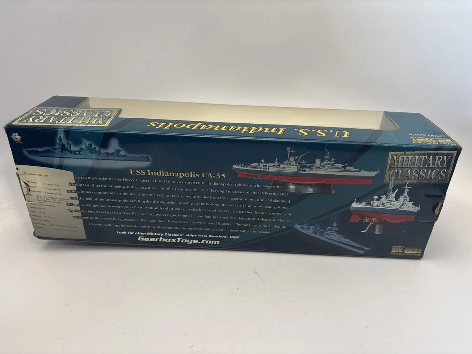 Vintage Gearbox Toys Military Classics U.S.S. Indianapolis Diecast 1:700 Ship - Image 3 of 4